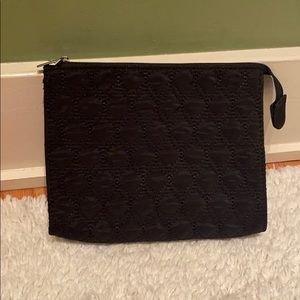 Fabletics Black Quilted Cosmetic Bag